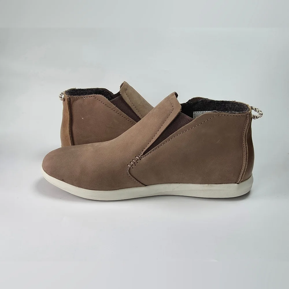 Olukai Women's Hawai‘iloa Manu Hope Taupe Grey/Off White Size 10